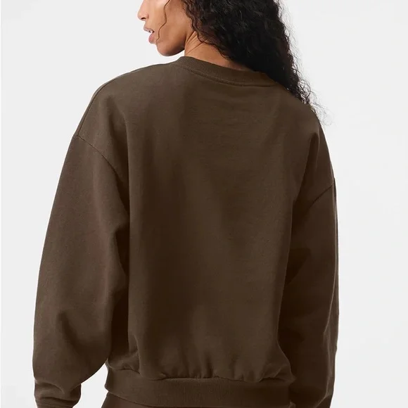 ALO Yoga Brown Crew Neck Sweater - Picture 3 of 3
